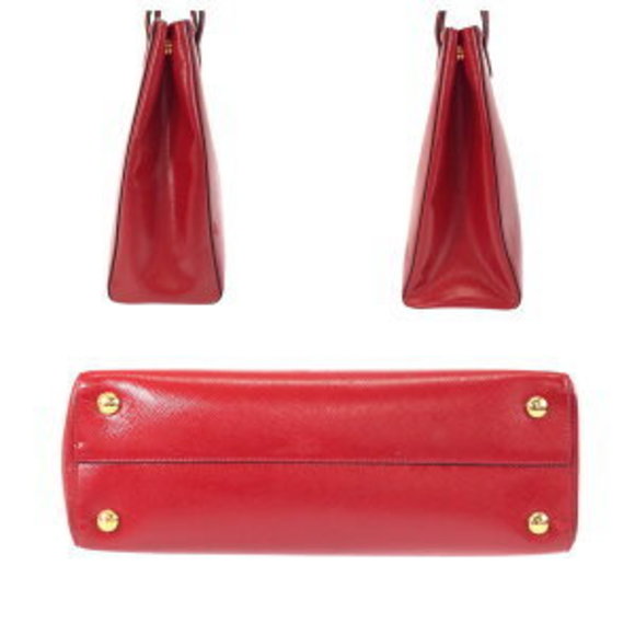 PRADA Saffiano red leather Tote Bag - Picture 1 of 9